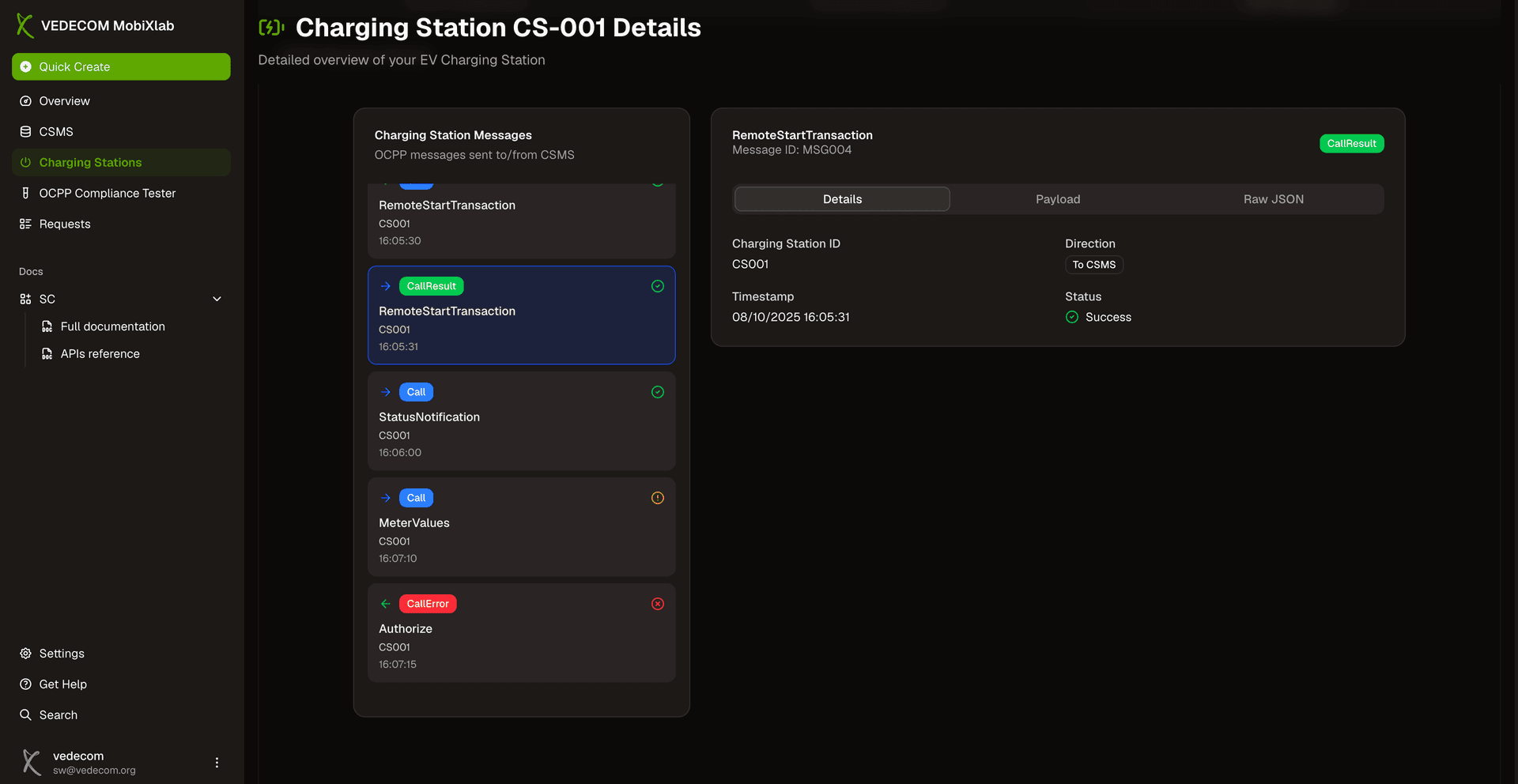 OCPP CSMS Testing & Validation